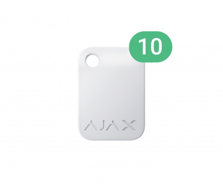 Защищенная бесконтактная карта для клавиатуры Ajax Pass Белая (10 шт)