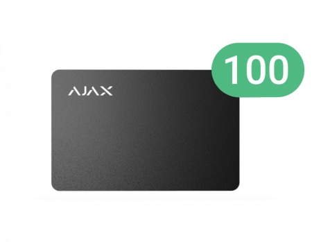 Защищенная бесконтактная карта для клавиатуры Ajax Pass Черная (100 шт)