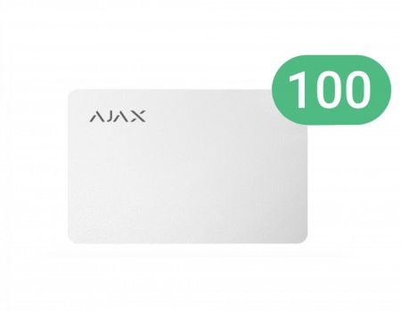 Защищенная бесконтактная карта для клавиатуры Ajax Pass Белая (100 шт)