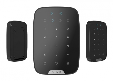 Клавиатура с поддержкой бесконтактных карт и брелоков Ajax KeyPad Plus Черная